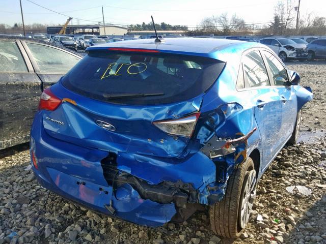 KMHD35LH7HU376699 - 2017 HYUNDAI ELANTRA GT BLUE photo 4