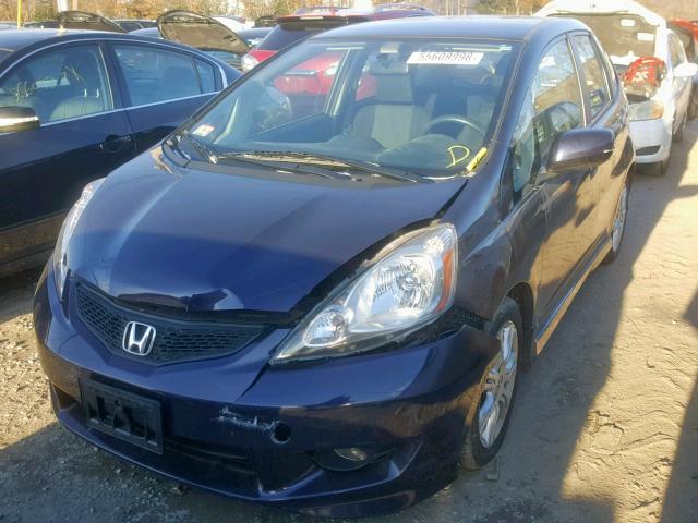 JHMGE88669S074417 - 2009 HONDA FIT SPORT BLUE photo 2