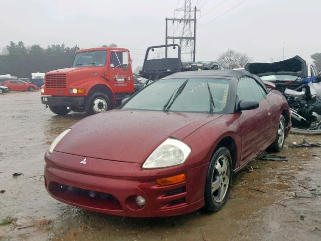 4A3AE45G13E200084 - 2003 MITSUBISHI ECLIPSE SP BURGUNDY photo 2