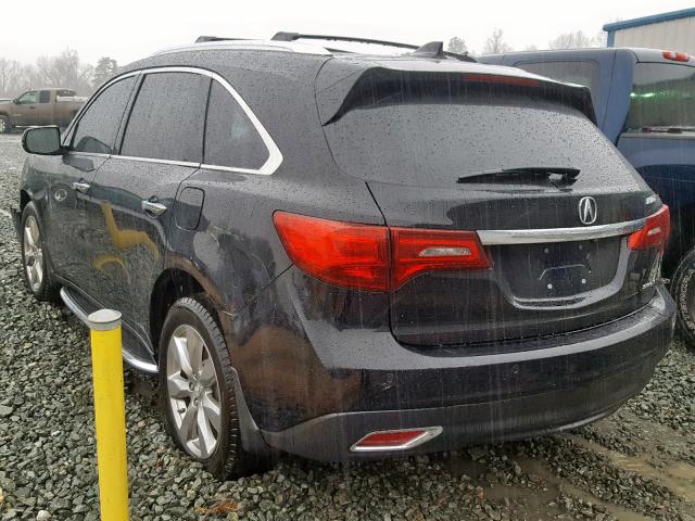 5FRYD4H99GB020436 - 2016 ACURA MDX ADVANC BLACK photo 3