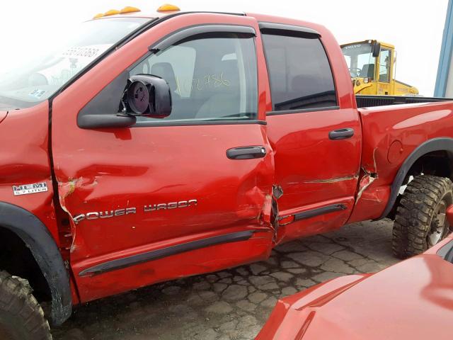 3D7KS28D98G206386 - 2008 DODGE RAM 2500 S RED photo 9