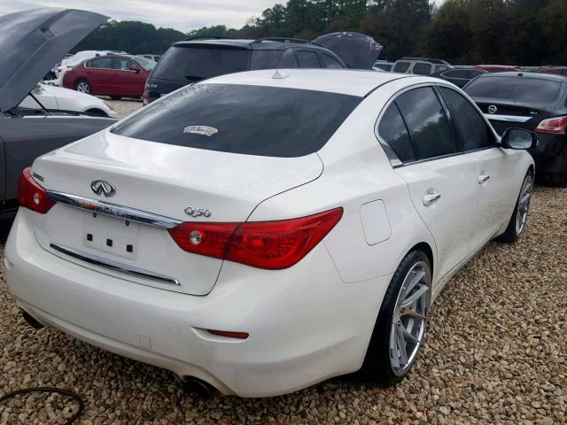 JN1BV7AP9FM341691 - 2015 INFINITI Q50 BASE WHITE photo 4