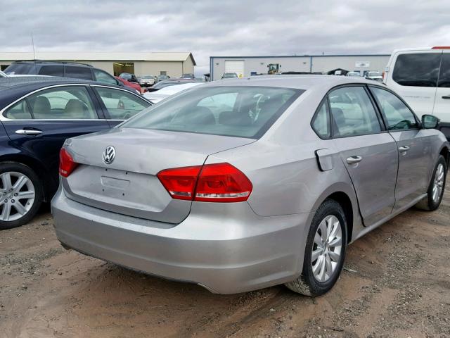 1VWAP7A34CC107280 - 2012 VOLKSWAGEN PASSAT S GRAY photo 4