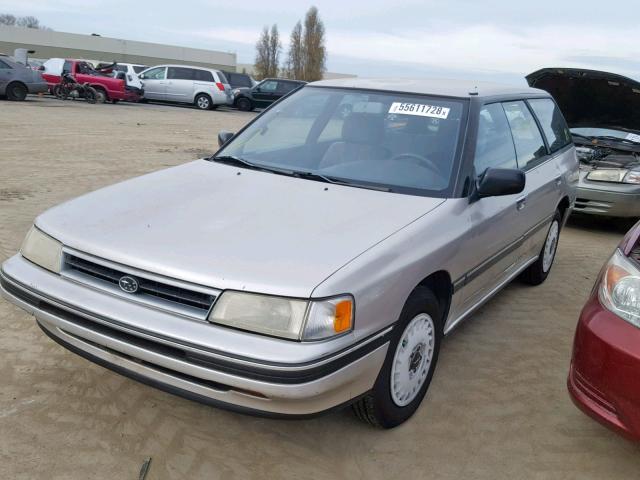 1F2BJ63C9LH943154 - 1990 SUBARU LEGACY L GRAY photo 2