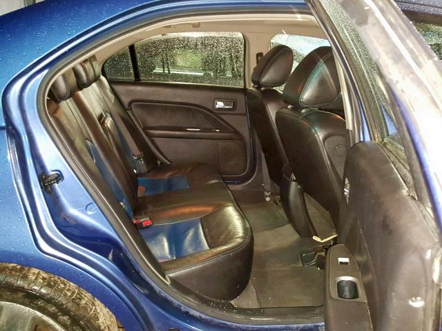 3FAHP0KC0AR273596 - 2010 FORD FUSION SPO BLUE photo 6