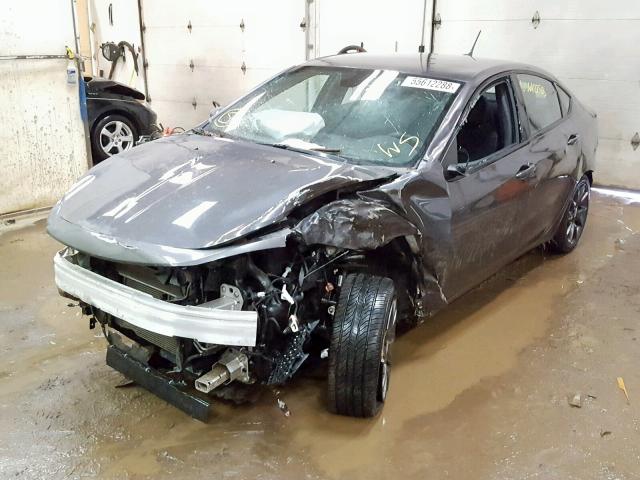 1C3CDFBB1FD278608 - 2015 DODGE DART SXT GRAY photo 2