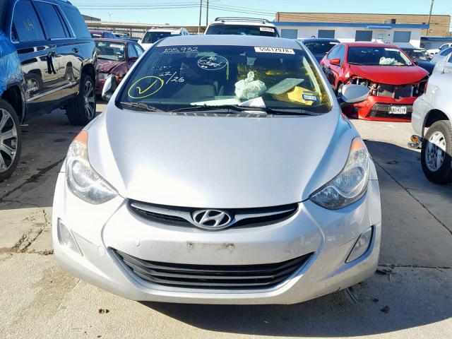 5NPDH4AE7DH177164 - 2013 HYUNDAI ELANTRA GL SILVER photo 9