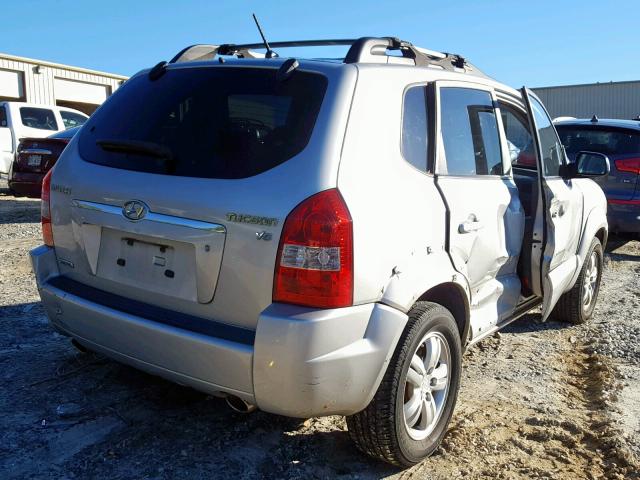 KM8JN12D57U544200 - 2007 HYUNDAI TUCSON SE SILVER photo 4