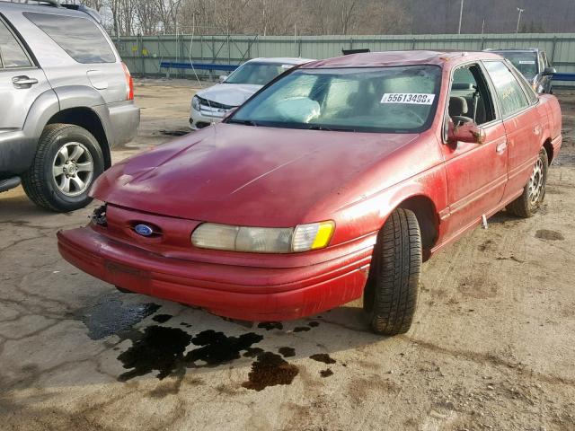 1FALP52U3SG324078 - 1995 FORD TAURUS GL BURGUNDY photo 2