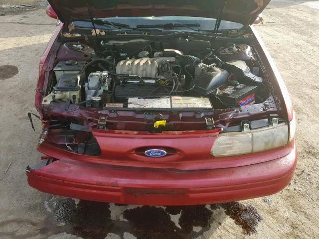 1FALP52U3SG324078 - 1995 FORD TAURUS GL BURGUNDY photo 7