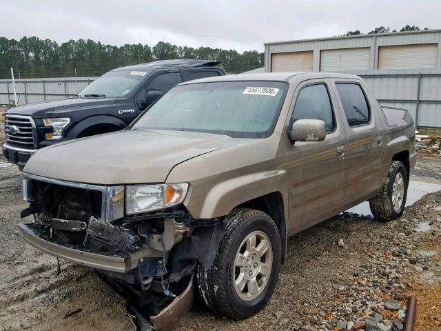 2HJYK16449H503483 - 2009 HONDA RIDGELINE BROWN photo 2