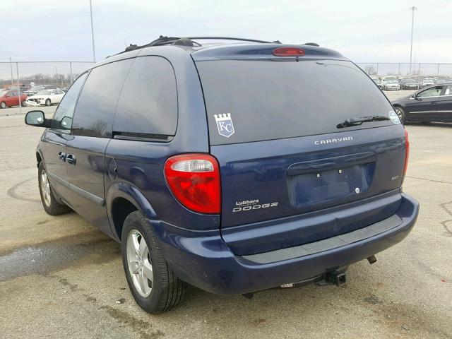 1D4GP45R86B502005 - 2006 DODGE CARAVAN SX BLUE photo 3