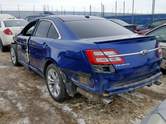 1FAHP2H89DG119883 - 2013 FORD TAURUS SEL BLUE photo 3