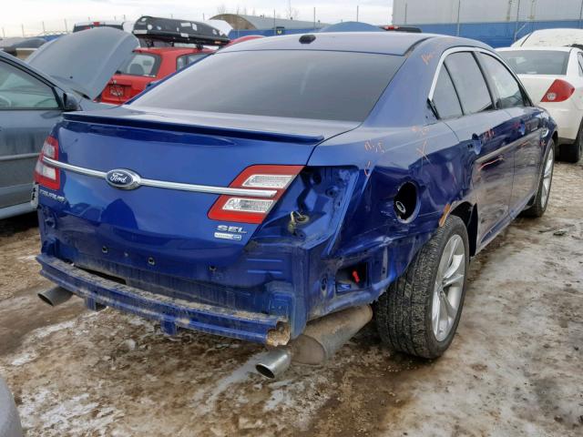 1FAHP2H89DG119883 - 2013 FORD TAURUS SEL BLUE photo 4