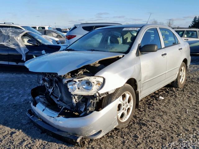 2T1BR32E08C882717 - 2008 TOYOTA COROLLA CE SILVER photo 2