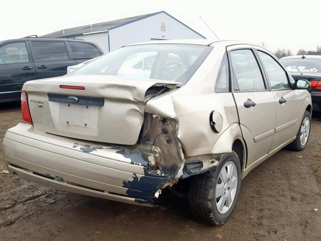 1FAFP34N07W193292 - 2007 FORD FOCUS ZX4 BEIGE photo 4