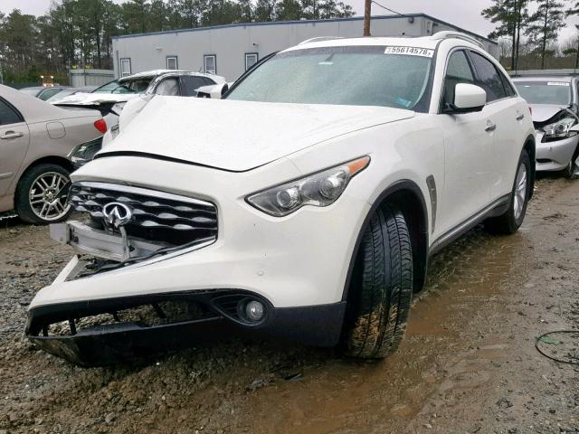 JNRAS18U39M103589 - 2009 INFINITI FX35 WHITE photo 2