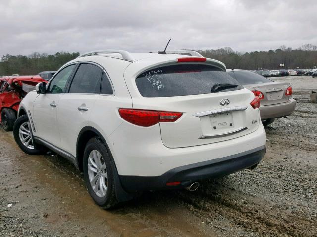 JNRAS18U39M103589 - 2009 INFINITI FX35 WHITE photo 3