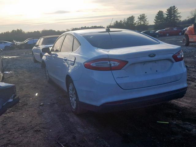 3FA6P0G70DR105044 - 2013 FORD FUSION S WHITE photo 3