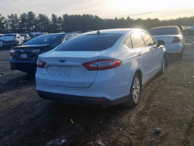 3FA6P0G70DR105044 - 2013 FORD FUSION S WHITE photo 4