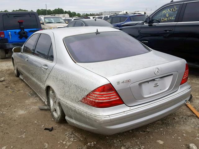WDBNG70J13A351340 - 2003 MERCEDES-BENZ S 430 GRAY photo 3