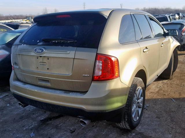 2FMDK3JC9DBC69975 - 2013 FORD EDGE SEL GREEN photo 4