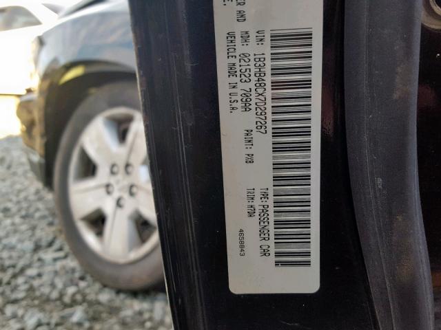 1B3HB48CX7D297267 - 2007 DODGE CALIBER SX BLACK photo 10