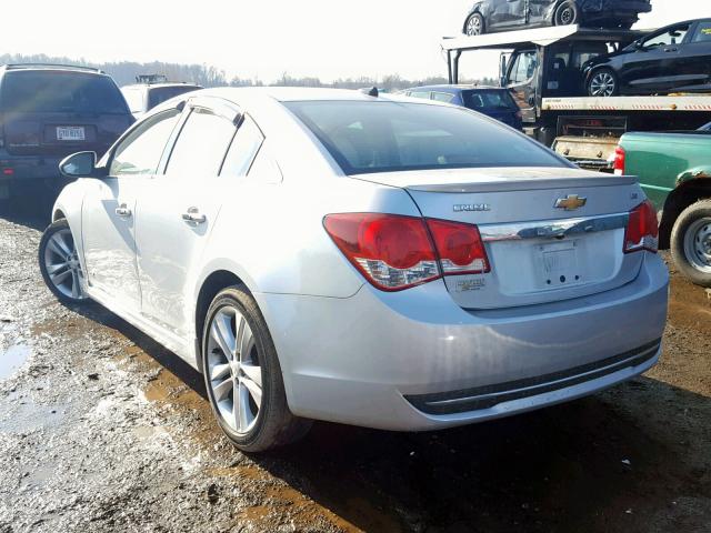 1G1PG5SB8E7416844 - 2014 CHEVROLET CRUZE LTZ SILVER photo 3