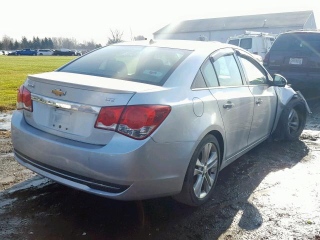 1G1PG5SB8E7416844 - 2014 CHEVROLET CRUZE LTZ SILVER photo 4