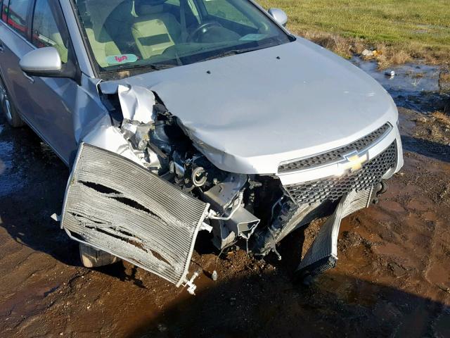 1G1PG5SB8E7416844 - 2014 CHEVROLET CRUZE LTZ SILVER photo 9