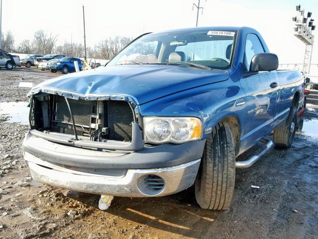 3D7KR26D75G831296 - 2005 DODGE RAM 2500 S BLUE photo 2