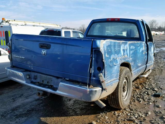 3D7KR26D75G831296 - 2005 DODGE RAM 2500 S BLUE photo 4