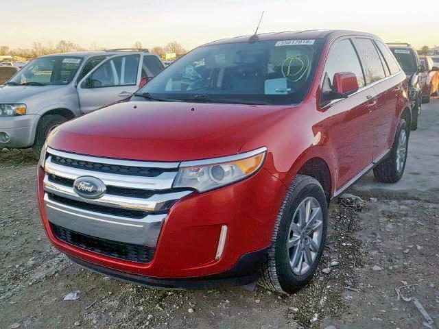 2FMDK3KC5BBA09424 - 2011 FORD EDGE LIMIT RED photo 2