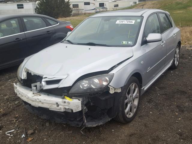 JM1BK344681818453 - 2008 MAZDA 3 HATCHBAC SILVER photo 2