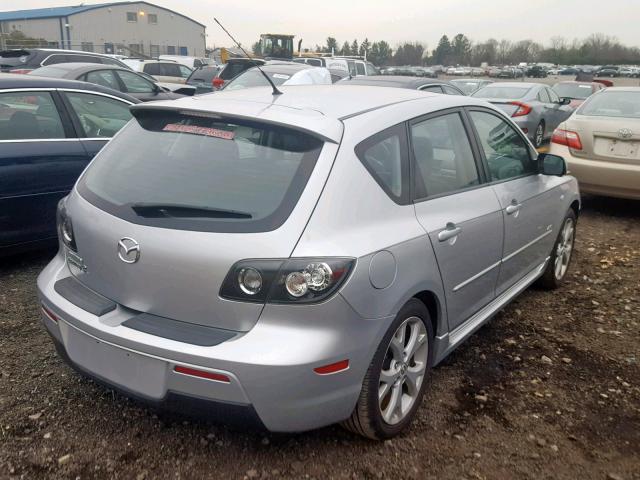 JM1BK344681818453 - 2008 MAZDA 3 HATCHBAC SILVER photo 4