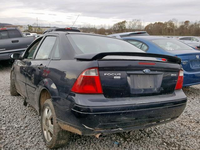 1FAFP34N96W125006 - 2006 FORD FOCUS ZX4 BLACK photo 3