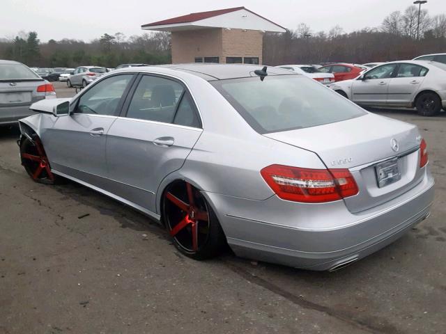 WDDHF9AB2BA299189 - 2011 MERCEDES-BENZ E 550 4MAT SILVER photo 3