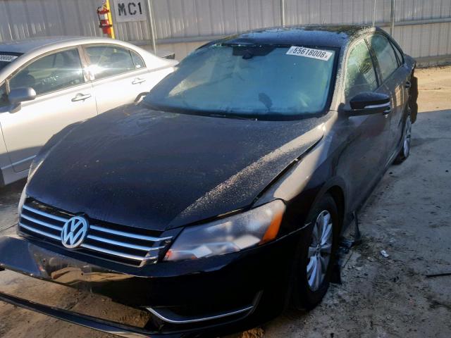 1VWAP7A31DC126399 - 2013 VOLKSWAGEN PASSAT S BLACK photo 2