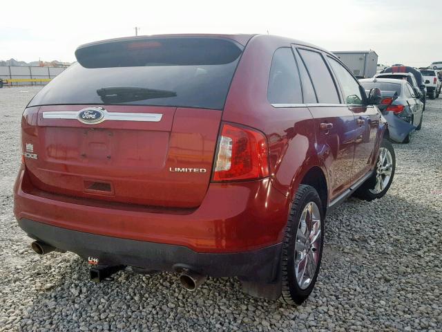 2FMDK3KC3DBB05734 - 2013 FORD EDGE LIMIT RED photo 4