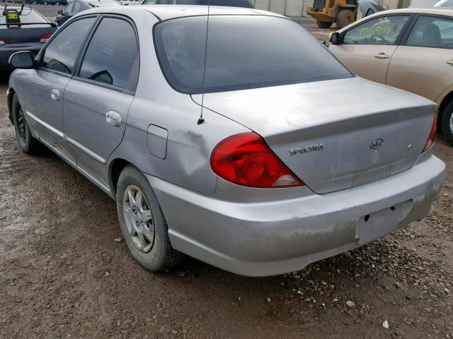 KNAFB121535245333 - 2003 KIA SPECTRA BA SILVER photo 3