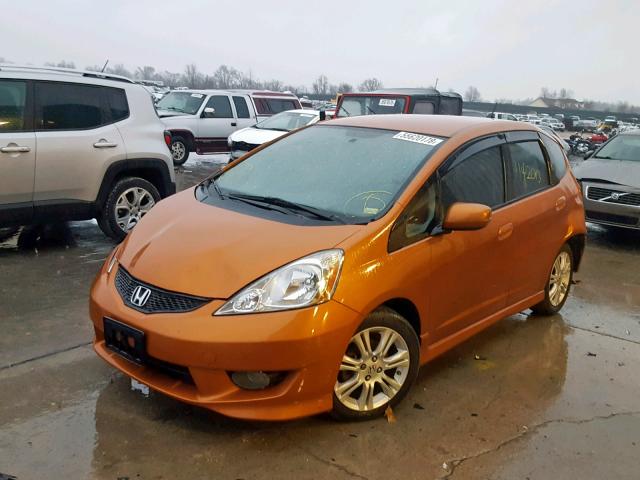 JHMGE88469S069264 - 2009 HONDA FIT SPORT ORANGE photo 2