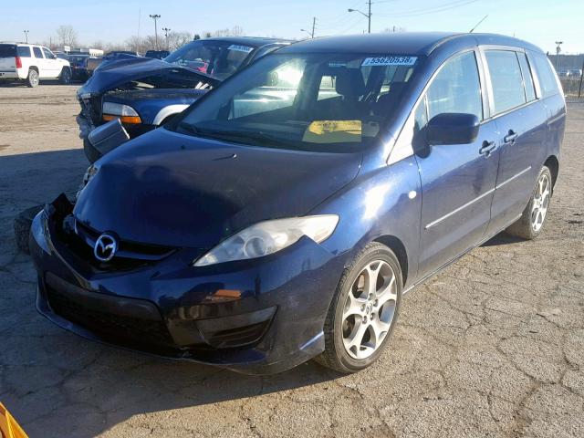 JM1CR29L890352364 - 2009 MAZDA 5 BLUE photo 2