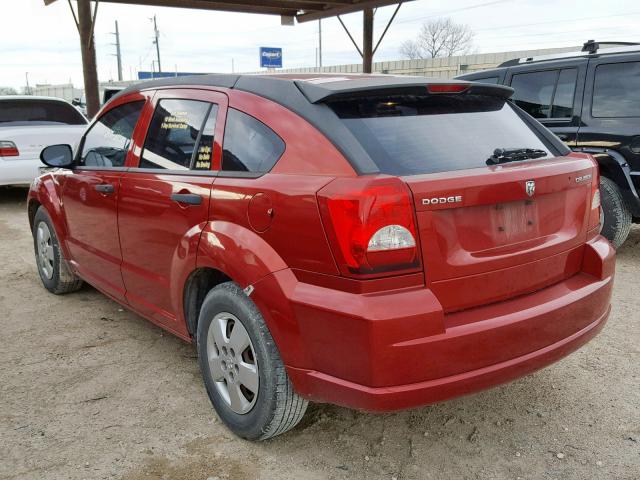 1B3HB28C59D152127 - 2009 DODGE CALIBER SE RED photo 3