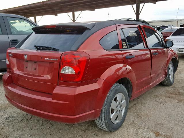 1B3HB28C59D152127 - 2009 DODGE CALIBER SE RED photo 4