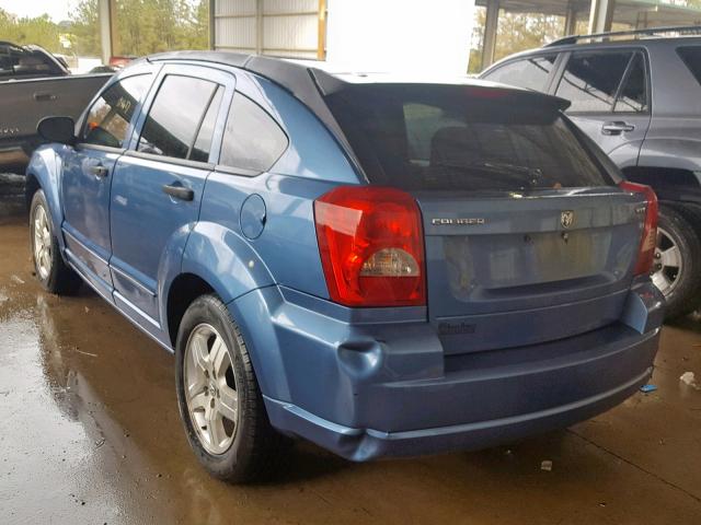 1B3HB48B77D542548 - 2007 DODGE CALIBER SX BLUE photo 3