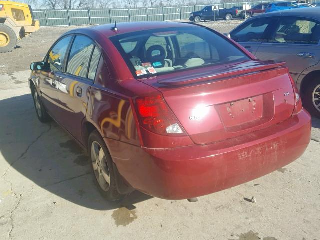 1G8AL55B47Z187651 - 2007 SATURN ION LEVEL MAROON photo 3