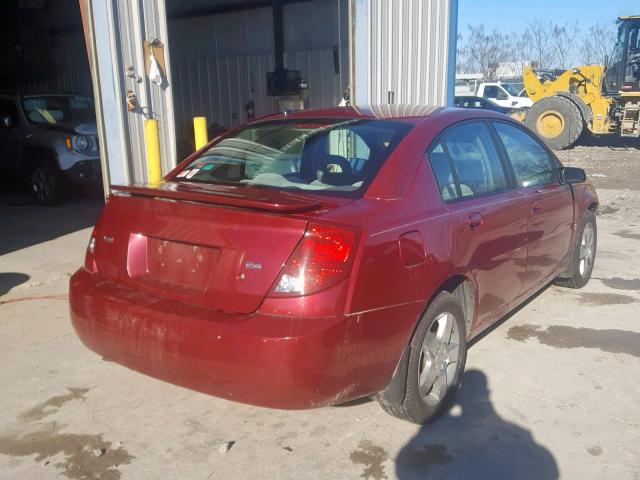 1G8AL55B47Z187651 - 2007 SATURN ION LEVEL MAROON photo 4