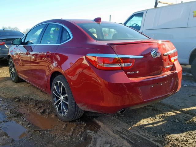 1G4PW5SK5G4130427 - 2016 BUICK VERANO SPO RED photo 3