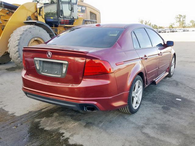 19UUA66274A003473 - 2004 ACURA TL RED photo 4