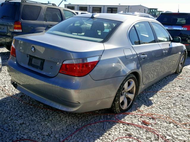 WBANE53556CK91322 - 2006 BMW 525 I GRAY photo 4